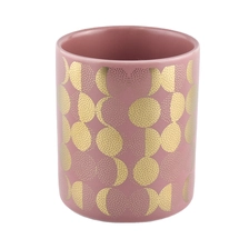 China 10oz 8oz In bulk custom empty cylinder pink ceramic candle holder manufacturer