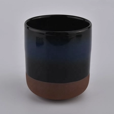 China dark colored ceramic candle jars wholesaler manufacturer