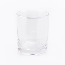 China transparent shiny glass candle vessel, unique glass jar home decor manufacturer