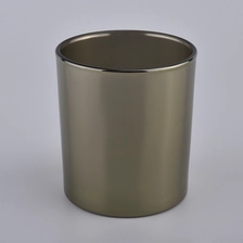 China shiny glass candle holders, dark green candle jars for candle making manufacturer