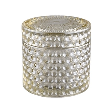 China Sunny new design custom bubble crystal decorative glass candle holders with glass lid manufacturer