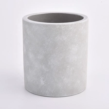 China gray cement candle holers for 12oz wax filling manufacturer