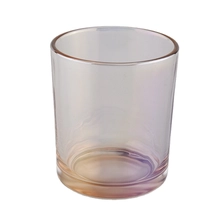 China transparent shiny glass candle container, cylinder glass candle jar manufacturer