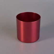 China red metal candle container, votive candle jars manufacturer