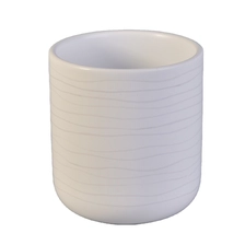 China 10oz 6 oz Wholesales logo printing white empty candle jars ceramic manufacturer