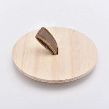 China Wood Lid for Candle Jars with Leather Lifter Wholesales manufacturer