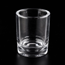 China Crystal thick wall clear empty glass jar for candle making 6oz 8oz 10oz manufacturer
