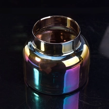 China Modern customized candle jar glass iridescent candle vessel wholesales manufacturer