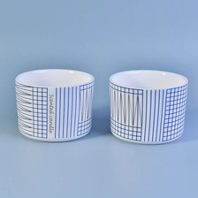 China Wholesales glaze empty recycled candle container holder home decor manufacturer