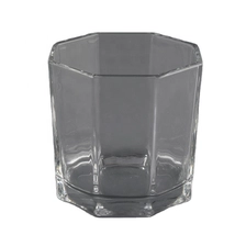 China hexagonal glass candle jars for 6oz of wax filling manufacturer