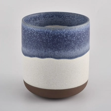China multi-color ceramic candle holder, elegant round bottom ceramic vessel for candles manufacturer