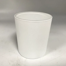 China matte white 10oz glass candle holders manufacturer
