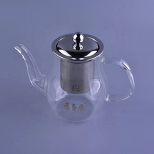 China Supplier glass borosilicate teapot with Stainless Steel Infuser drinkware manufacturer