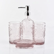 China 4pcs modern glass bathroom shower accessory sets manufacturer