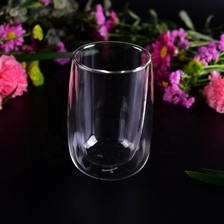 China 400ml Clear double wall glass water borosilicate layer mugs wholesales manufacturer