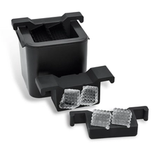 porcelana BHD-fabricante de cubitos de hielo de cristal grande para whisky, sin BPA, de silicona, de fusión lenta, con 4 cavidades, prisma transparente, molde para hielo fabricante