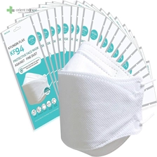 China 4ply non woven disposable white and black  KF94 face masks for adults manufacturer