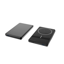 China Ultradünnes Design mit Basis aus Aluminiumlegierungsmaterial, magnetische schnelle kabellose Powerbank 5000 mAh für alle, die sich automatisch an iPhones anschließen (MH-P22) Hersteller