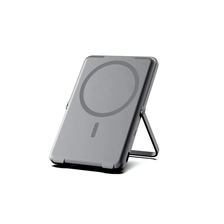 China Faltbare 5000-mAh-Powerbank aus Aluminiumlegierung mit magnetischem MagSafe-Wireless-Ladegerät mit PD20W-Schnellladefunktion und Telefonhalterung (MH-P22B) Hersteller