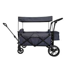 porcelana W101 Nuevo carrito plegable de 4 ruedas para niños pequeños, carrito plegable para niños de playa al aire libre con cubierta, carrito utilitario para bebés con freno fabricante