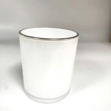 China 10 oz glass candle jars with gold rim on top manufacturer