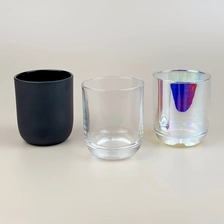 China Round bottom glass candle jars and containers with wax manufacturer