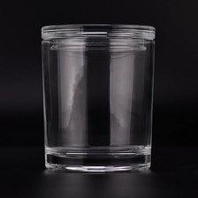China Hot sale 11.5 OZ clear glass candle jar with lid manufacturer