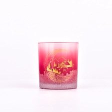 China Luxury 8 OZ custom hand-engraved christmas glass candle holder manufacturer