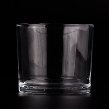 China wholesale empty glass candle holder large capacity clear glass  jars  home decor manufacturer