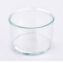 China home decor  large capacity  clear  glass candle holder manufacturer