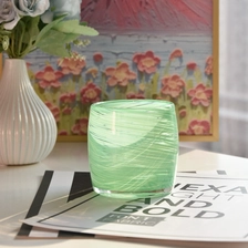 China Wholesale custom green glass candle jars for home decoration manufacturer