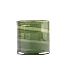 China Luxury custom green glass candle jar bulk candle holder manufacturer