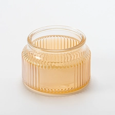 China home decor embossed glass candle jar container manufacturer