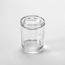China home decor 8oz glass candle jars with glass lid manufacturer