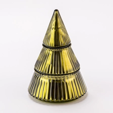 China Christmas holiday decoration glass candle tree holder manufacturer