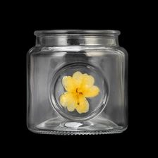 China Wholesale Home Decor Glass Container 570ml Glass Candle Jar manufacturer