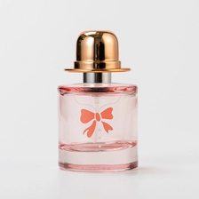 China Fashionable Customize Pattern Pink 30ml Glass Perfume Bottle with Cap manufacturer
