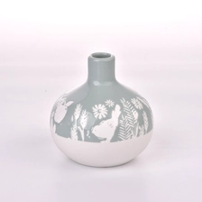 China Home Decoration 336ml Glazed Ceramic Vessel Aroma Handmade Durable Recyclable Reed Diffuser Bottle manufacturer