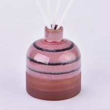 China Luxury Colored Glazed Ceramic Reed Diffuser Bottle for Home Fragrance manufacturer