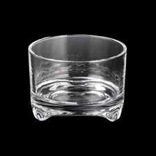 China Modern Custom Clear Glass Candle Jar with Unique Base 16oz Capacity for Weddings & Christmas Home Decor manufacturer