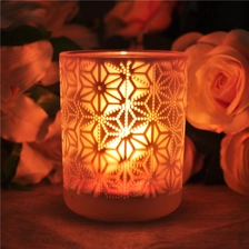China Custom crystal matte glass candle container manufacturer
