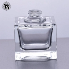 China Sunny 36ml 1oz glass perfume bottle transparent square bottle for car manufacturer