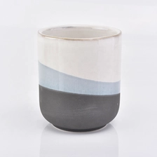 China Luxury frosted ceramic candle vessel in bulk 400ml manufacturer