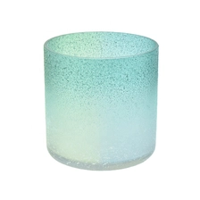 China Sandy gradient color glass candle jars for wholesale manufacturer