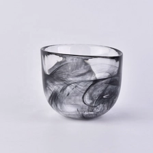China Hurricane black glass candle holders table use manufacturer