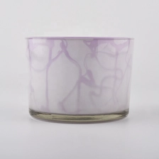 China luxury two color glass candle jar manufacturer