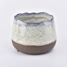 China Matte geo cut ceramic candle bowl home decor manufacturer