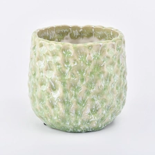 China 750ml iridescent ceramic candle holder home decor manufacturer