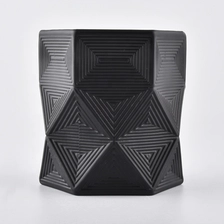 China 10oz 20oz Wholesales black geo candle glass jars manufacturer