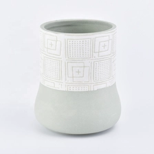 China Wholesales matte Ceramic candle jars with lids in bulk manufacturer